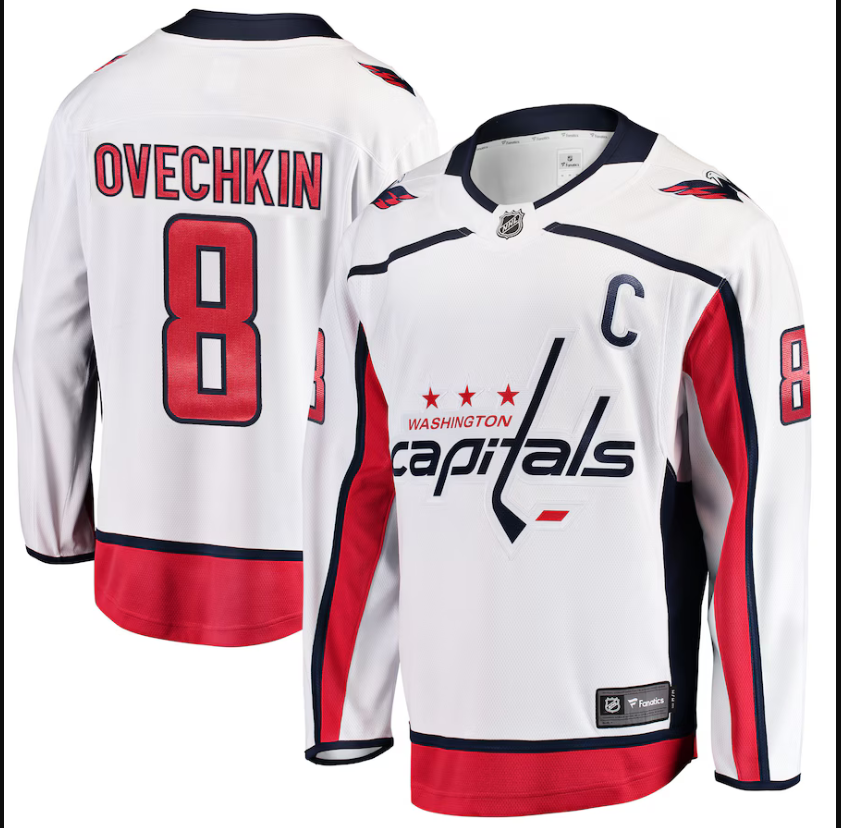Men Washington Capitals Alexander Ovechkin Fanatics White Breakaway NHL Jersey